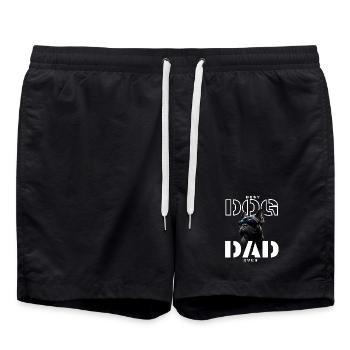 Bester Hundevater - Badeshorts - Schwarz - Vorne - AI Model Male 185 light (185cm)