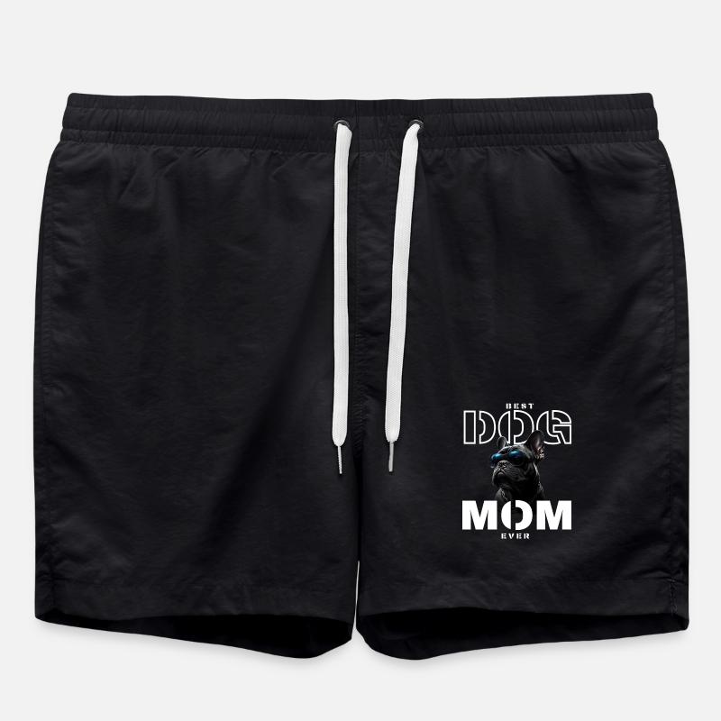 Best Model Dog Mom - Swim Trunks - black