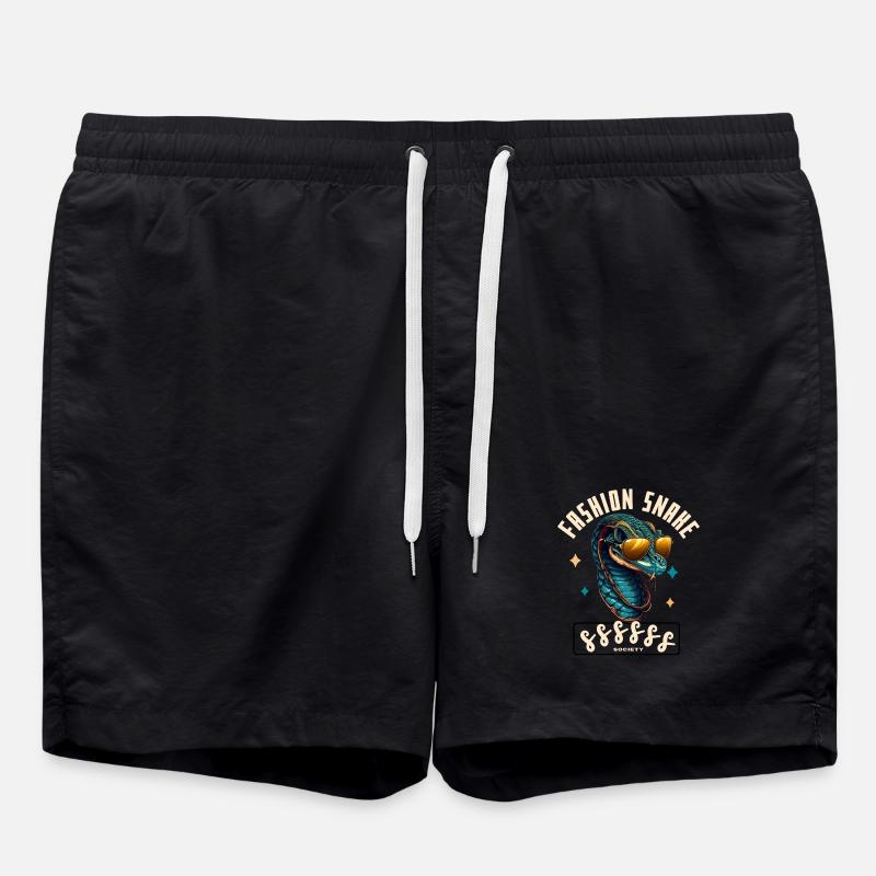 Serpent Glam Couture - Swim Trunks - black