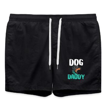 Colorful Daddy Dog Chart - Swim Trunks - black - Front - AI Model Male 185 light (185cm)
