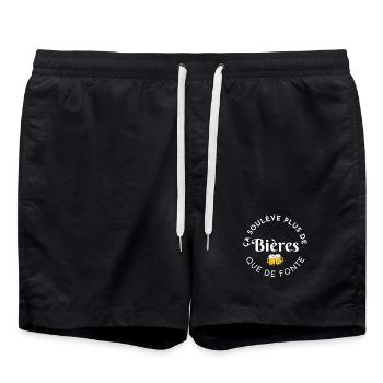Beers Over Iron Circular Logo - Swim Trunks - black - Front - AI Model Male 185 light (185cm)