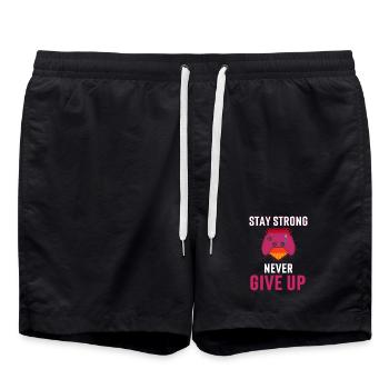 Bleib stark: Gib niemals auf, Gamer - Badeshorts - Schwarz - Vorne - AI Model Male 185 light (185cm)