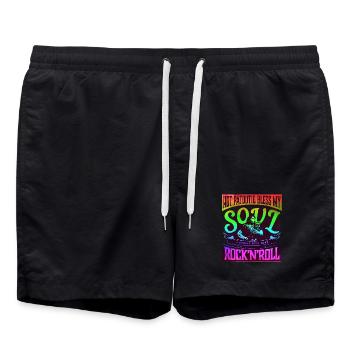 Hot Patootie Bless My Soul Eddie RHPS Regenbogen - Badeshorts - Schwarz - Vorne - AI Model Male 185 light (185cm)