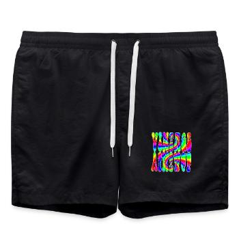 Messages Vintage Arc en Ciel - Short de bain - noir - Devant - AI Model Male 185 light (185cm)
