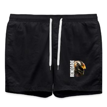 Futuristischer Energie-Spritzhelm - Badeshorts - Schwarz - Vorne - AI Model Male 185 light (185cm)