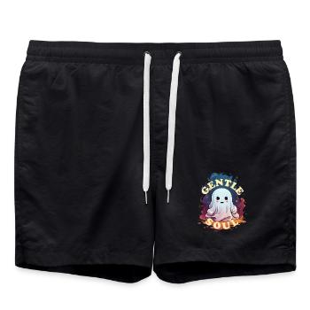 Sweet Little Ghost - Swim Trunks - black - Front - AI Model Male 185 light (185cm)