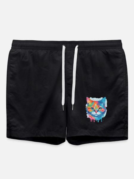 Chat mignon - Short de bain - noir