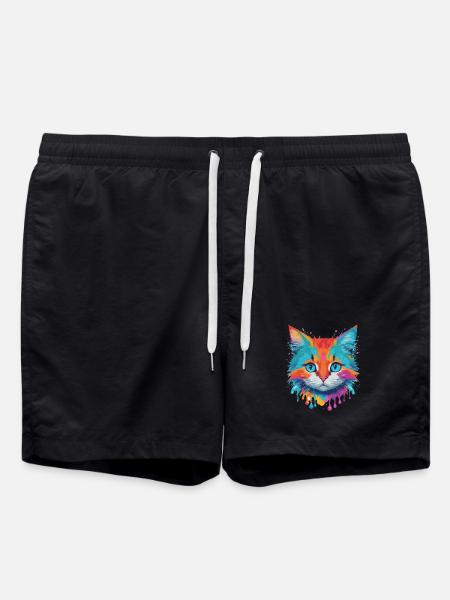 Chat mignon - Short de bain - noir