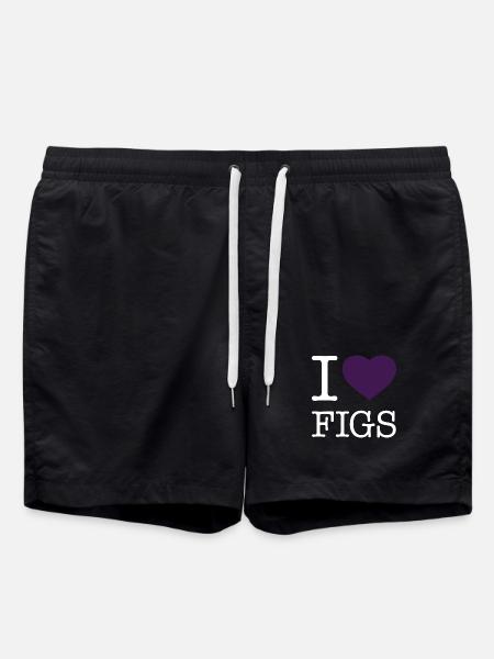 I LOVE FIGS - Swim Trunks - black