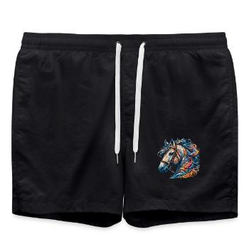 Cheval - Short de bain - noir - Devant - AI Model Male 185 light (185cm)