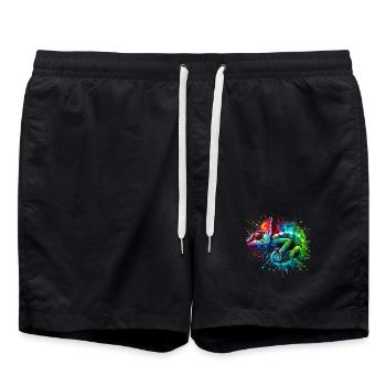 Caméléon - Short de bain - noir - Devant - AI Model Male 185 light (185cm)