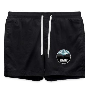 Résine bleu heure Skyline - Short de bain - noir - Devant - AI Model Male 185 light (185cm)