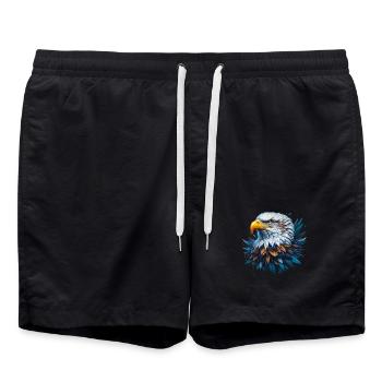 Adler - Badeshorts - Schwarz - Vorne - AI Model Male 185 light (185cm)