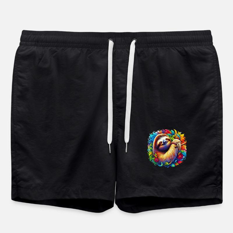 Sloth - Swim Trunks - black