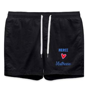 MAÎTRESSE. MERCI. MERCI MAÎTRESSE - Short de bain - noir - Devant - AI Model Male 185 light (185cm)