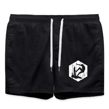 Croquis de surfeur - Short de bain - noir - Devant - AI Model Male 185 light (185cm)