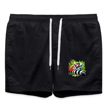 Lémurien - Short de bain - noir - Devant - AI Model Male 185 light (185cm)