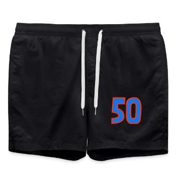 50. 50 ANS. 50e ANNIVERSAIRE. ANNIVERSAIRE 50 ANS. - Short de bain - noir - Devant - AI Model Male 185 light (185cm)