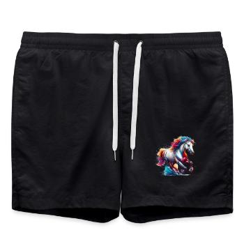 Cheval - Short de bain - noir - Devant - AI Model Male 185 light (185cm)