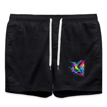 Kolibri - Badeshorts - Schwarz - Vorne - AI Model Male 185 light (185cm)