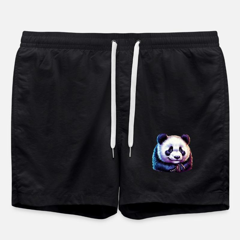 Panda - Swim Trunks - black