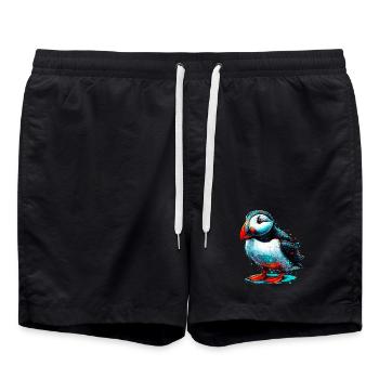 Macareux - Short de bain - noir - Devant - AI Model Male 185 light (185cm)