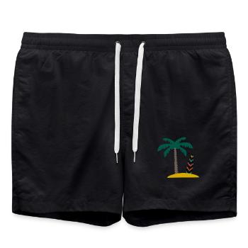 RETIREMENT. HOLIDAY. RETIREMENT. RETIRED - Swim Trunks - black - Front - AI Model Male 185 light (185cm)
