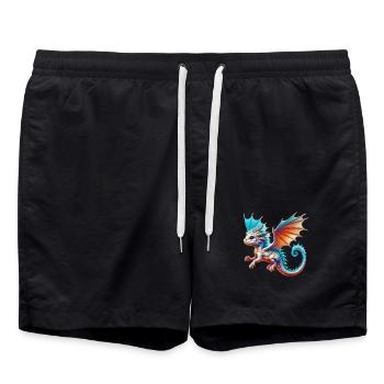 Dragon - Swim Trunks - black - Front - AI Model Male 185 light (185cm)