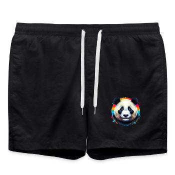 Panda - Short de bain - noir - Devant - AI Model Male 185 light (185cm)