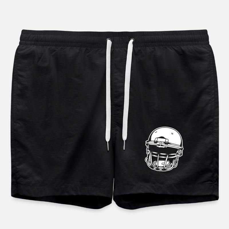 Casque de football - Short de bain - noir