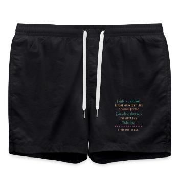 Midnight Sleep Wish - Swim Trunks - black - Front - AI Model Male 185 light (185cm)