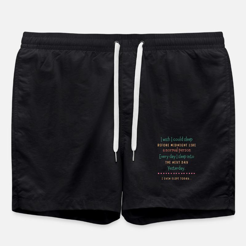 Midnight Sleep Wish - Swim Trunks - black