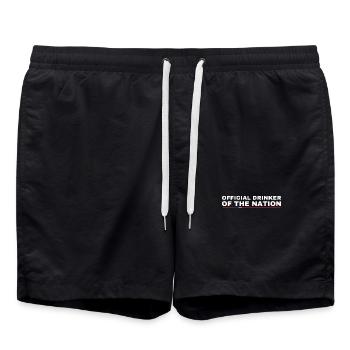 Buveur officiel de la nation - Short de bain - noir - Devant - AI Model Male 185 light (185cm)