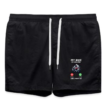 Mon vélo m’appelle - Short de bain - noir - Devant - AI Model Male 185 light (185cm)