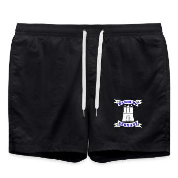 Hambourg, Allemagne , Hammerburg - Short de bain - noir - Devant - AI Model Male 185 light (185cm)