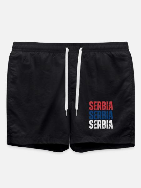 Fierté serbe, drapeau de la Serbie - Short de bain - noir