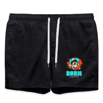 Born - Badeshorts - Schwarz - Vorne - AI Model Male 185 light (185cm)