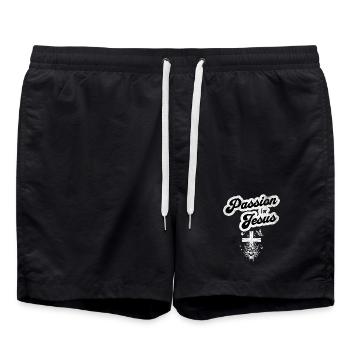 Passion für Jesus Christliches Motiv - Badeshorts - Schwarz - Vorne - AI Model Male 185 light (185cm)