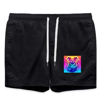 Koala - Badeshorts - Schwarz - Vorne - AI Model Male 185 light (185cm)