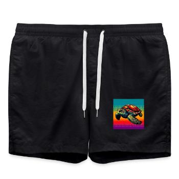 tortue - Short de bain - noir - Devant - AI Model Male 185 light (185cm)