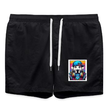 chien - Short de bain - noir - Devant - AI Model Male 185 light (185cm)