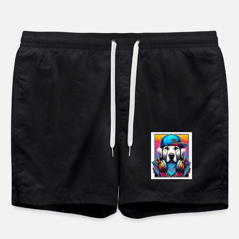 Hund - Badeshorts - Schwarz