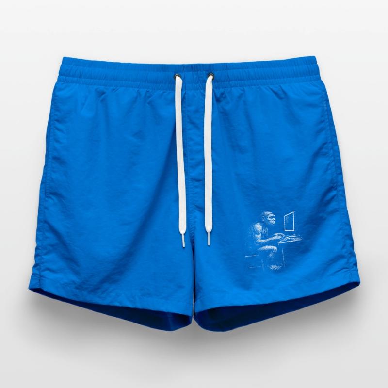 Digital Coder Homo Erectus gift Swim Trunks