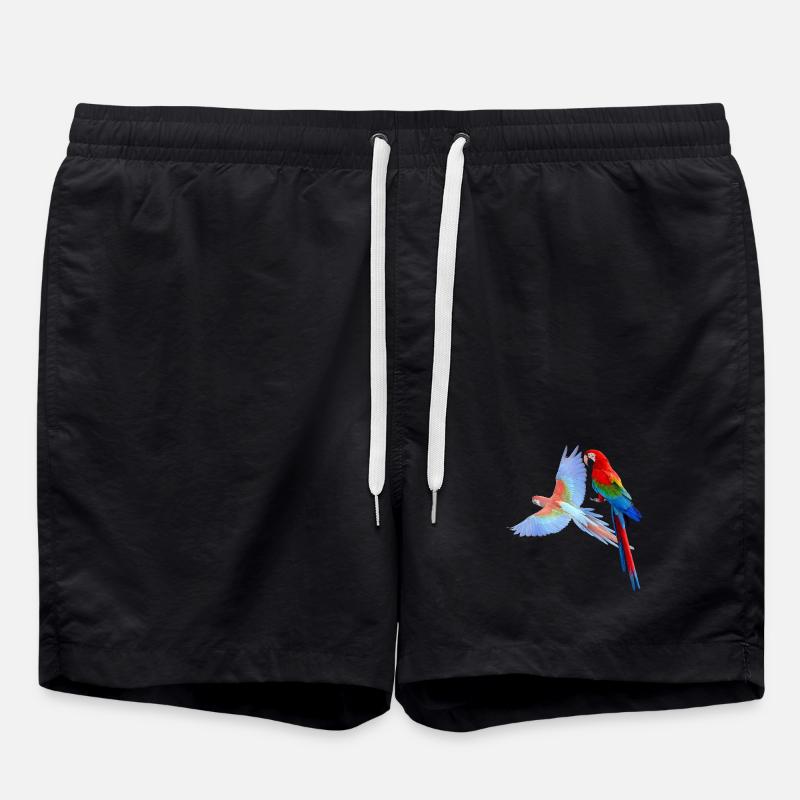 Papagei - Badeshorts - Schwarz