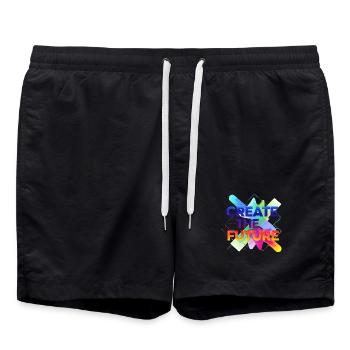 Créez l’avenir - Short de bain - noir - Devant - AI Model Male 185 light (185cm)
