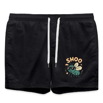 Shoo Fly Funny Hate Flies Shoo Fly - Swim Trunks - black - Front - AI Model Male 185 light (185cm)