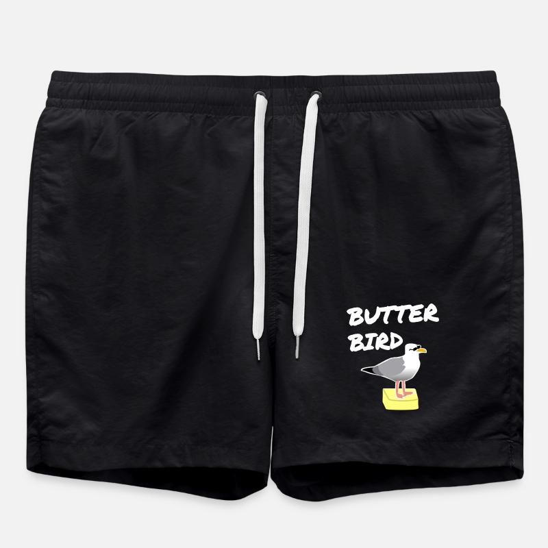 Butter Bird Möwen Print - Badeshorts - Schwarz