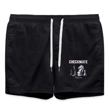 Conception stratégique de la victoire aux échecs - Short de bain - noir - Devant - AI Model Male 185 light (185cm)