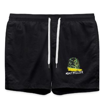 Montpellier Dynamische Farben in der Architektur - Badeshorts - Schwarz - Vorne - AI Model Male 185 light (185cm)