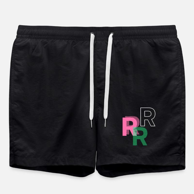 Lettre R - Short de bain - noir